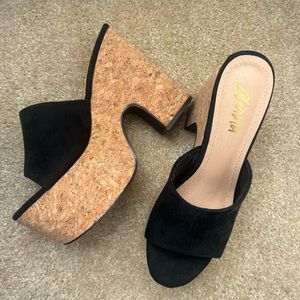 Cork platform slides.